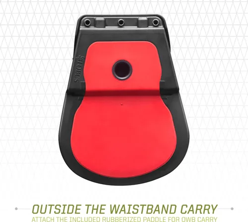 Vista 5 de Fobus RBT17BUND Funda táctica OWB con Lighthouse II & III para Glock 17, 22 y 31, Shadow Systems DR920 Full Size y MR920, Smith & Wesson 9mm y .40