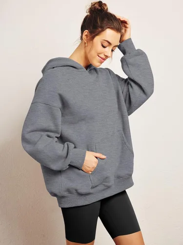 Vista 2 de AUTOMET Womens Oversized Sweatshirts Fleece Hoodies Long Sleeve Shirts Pullover Fall Clothes with Pocket