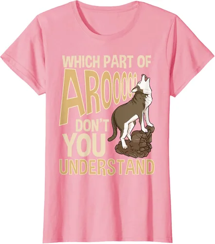 Vista 13 de What Part Of Aroooo Don't You Understand Husky - Camiseta para perro, Negro, S