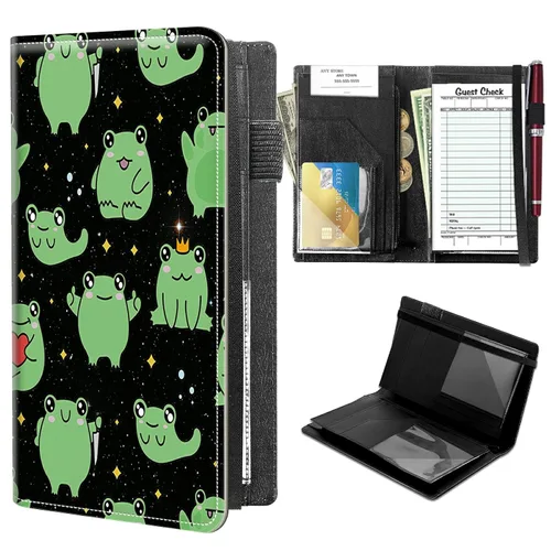 Vista 11 de Libros para Servidores de Alto Volumen, Libro de Servidor de Árbol de Color Artístico con 2 Bolsillos Expandibles de 9 x 5 pulgadas, Lindo Libro