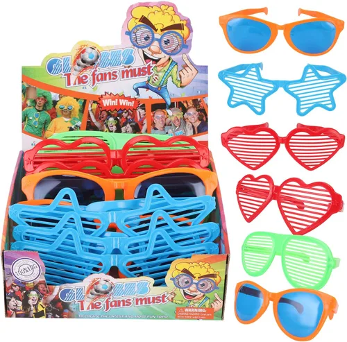 Vista 7 de Liberty Imports JUMBO - Gafas de sol de plástico novedosas para cabina de fotos, divertidos obturadores para disfraces, accesorios de cosplay