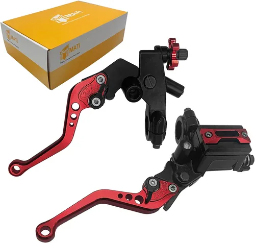 Vista 7 de Juego de palancas universales de freno y embrague de manillar de motocicleta 7/8" 22mm para izquierda y derecha, compatibles con Yamaha Honda Negro