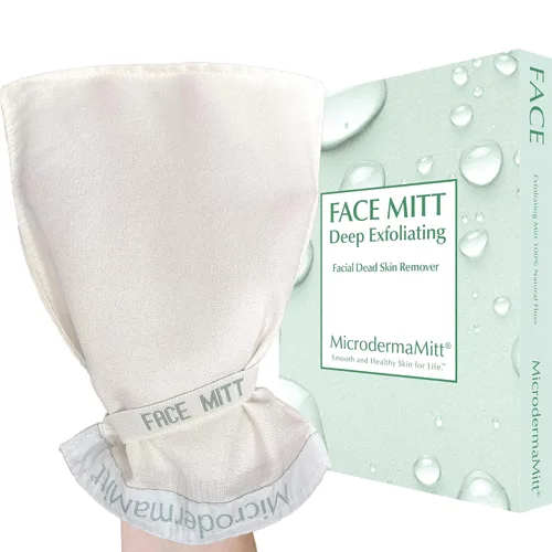 Vista 11 de MicrodermaMitt - Guante exfoliante corporal natural, elimina la piel muerta e impurezas, Mitón del cuerpo