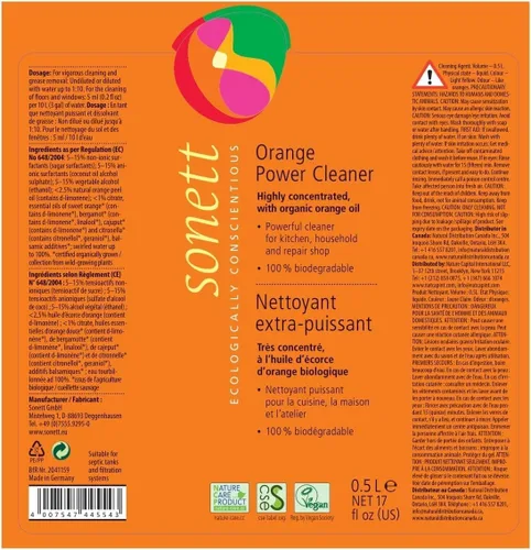 Vista 5 de Sonett Limpiador eléctrico orgánico naranja (17 fl.oz/0.5L)