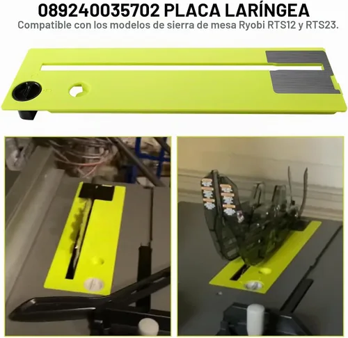 Vista 3 de Placa de garganta 089240035702 compatible con Ryobi RTS12 RTS23