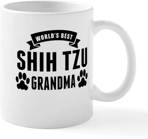 Vista 38 de CafePress Cute Shih Tzu Dog Mugs - Taza de café de cerámica de 11 oz (11.0 fl oz)
