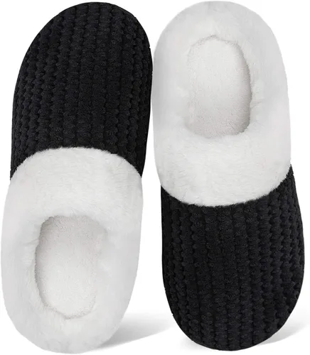 Vista 11 de WateLves Women's Slippers Comfort Memory Foam House Slippers Plush Lining Bedroom Shoes for Indoor & Outdoor Polvo de frijoles