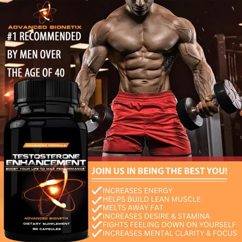 Vista 2 de Mejora masculina de testosterona. #1 Recomendado por hombres mayores de 40 años. Aumenta el deseo, la energía, el músculo magro. Derretir la grasa