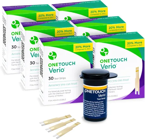 Vista 10 de OneTouch Verio - Tiras de prueba para diabetes, paquete de 60 unidades, para monitor de azúcar en sangre, pruebas de autoglucosa en el hogar, 2