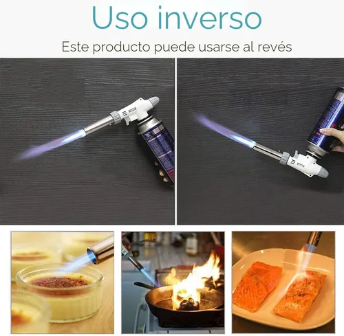 Vista 6 de FunOwlet Antorcha de butano, encendedor de soplete de cocina, antorchas