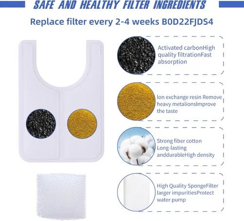 Vista 2 de Fuente de agua de cerámica para gatos, dispensador automático de agua para mascotas, filtros de fuente de bebida para mascotas, 16