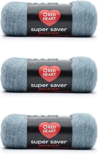 Vista 15 de Red Heart Super Saver - Hilo metálico negro – Paquete de 3 unidades de 5 onzas/142 gramos – Acrílico – 4 medianos (peinado) – 255 yardas
