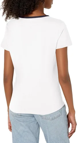 Vista 2 de Tommy Hilfiger Camiseta de algodón con logotipo gráfico para mujer