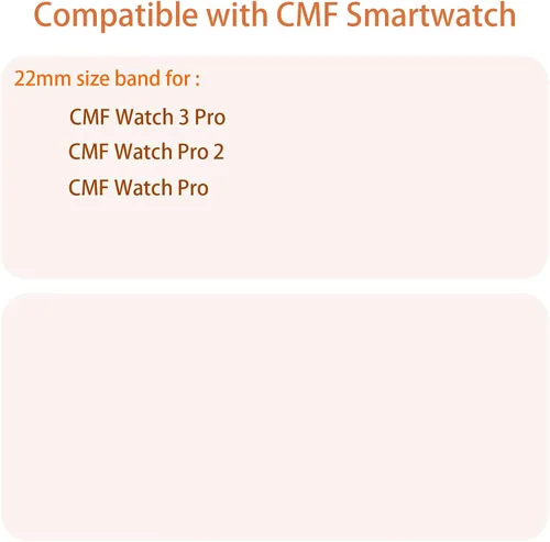 Vista 2 de Lamshaw Correa compatible con CMF Watch 3 Pro, correa de repuesto de silicona transpirable de 0.866 pulgadas compatible con CMF Watch Pro 1, 2, 3