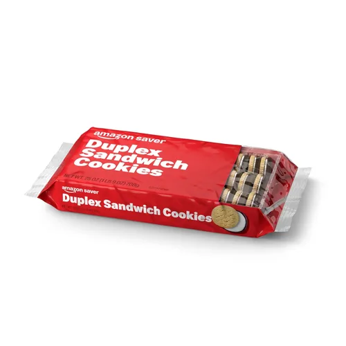 Vista 4 de Amazon Saver, Galletas tipo sándwich dúplex, sabor a chocolate, 25 onzas