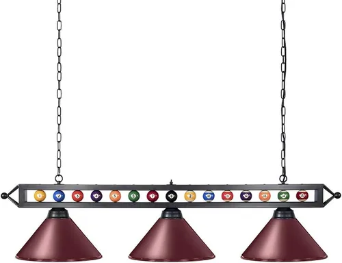 Vista 10 de Wellmet Luz de mesa de billar de 59 pulgadas, 3 luces colgantes para mesa de billar, luces de billar ajustables para mesa de billar de 7 pies, 8