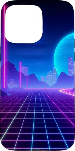 Vista 31 de Vaporwave Aesthetic Synthwave Retrowave 80s 90s Art Case for iPhone 16