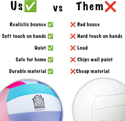 Vista 10 de in The House - Pelota de voleibol suave para interiores para niños y niñas (a partir de 3 años), sensación realista, pelota de entrenamiento