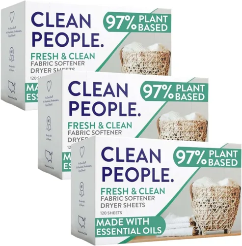 Vista 19 de The Clean People Hojas suavizantes de tela, hojas de secadora, suavizan y eliminan la adherencia estática, suavizante vegano para ropa, aceites