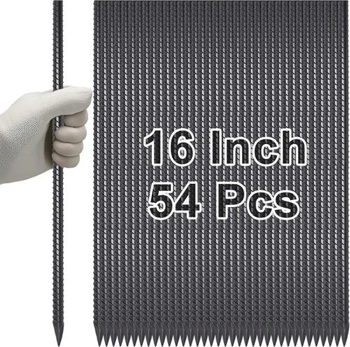 Vista 11 de VVOKGO Estacas de refuerzo de 12 pulgadas de metal con puntas en espiral para asfalto (16 piezas), anclajes galvanizados de 1/2 pulgada de diámetro