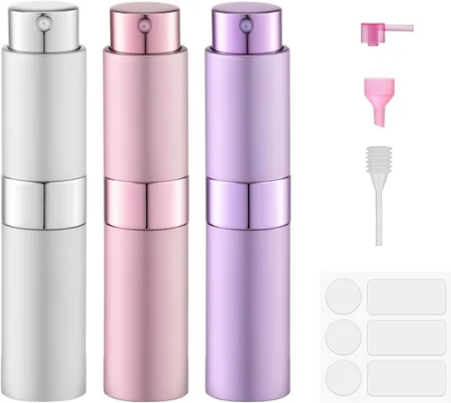 Vista 13 de Fusupak Atomizador de Perfume para Viaje Botella Recargable: Vaporizador de Colonia Portátil para Hombres - Mini Vaporizador Vacío para Recarga