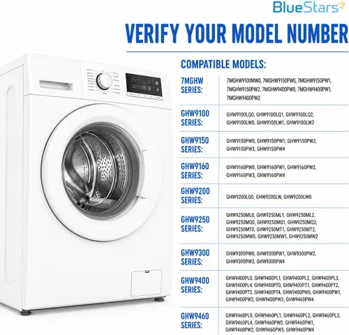 Vista 8 de BlueStars 8181846 WP8181846 - Manija de puerta de lavadora compatible con arandelas Whirlpool GHW9100LW1 GHW9150PW4 GHW9300PW4 GHW9150PW1 GHW9150PW0