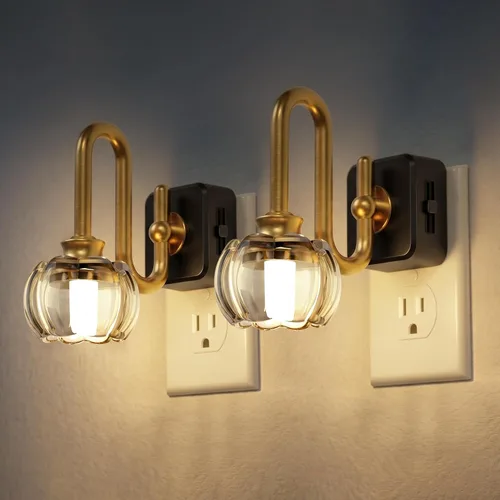 Vista 16 de JandCase Luz Nocturna, Luces Nocturnas Cambiantes de Color Enchufables en la Pared, Luz Nocturna RGB con Sensor de Luz, Luz Nocturna Enchufable