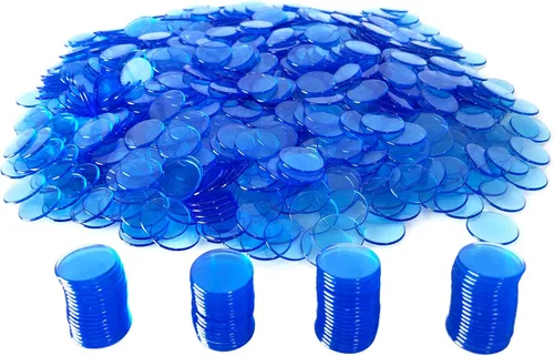 Vista 2 de YH Poker 1000 fichas de marcadores de fichas de bingo – Discos de plástico, juego de contadores de fichas, ideal para fiestas, aula, juegos, noche