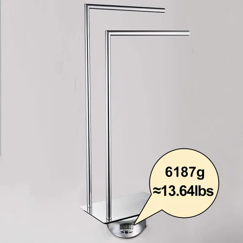 Vista 4 de Toalleros dobles independientes Accesorios de baño Toallero Soporte en piso Latón Cromo