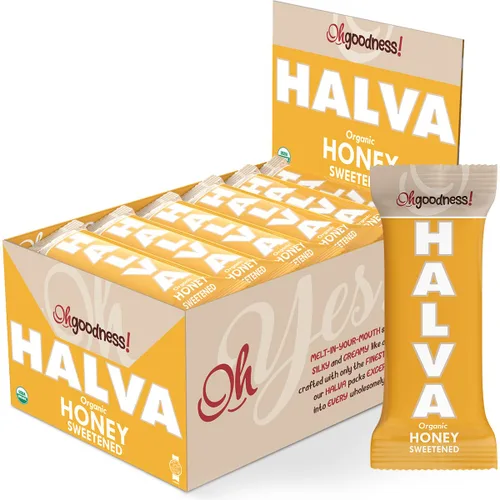 Vista 10 de Oh, Goodness! Barras orgánicas Halva - Sabor a almendra - Paquete de 16 barras de 1.41 oz