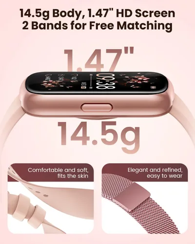 Vista 2 de 1.47 "relojes inteligentes para las mujeres ritmo cardíaco sueño 24