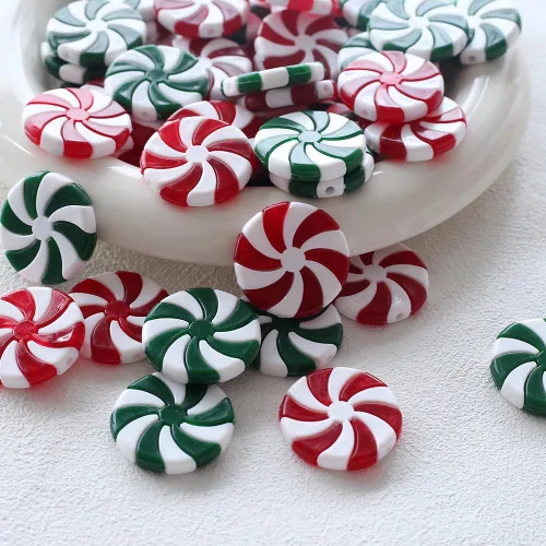 Vista 4 de Bastón de Caramelo de Navidad 48 piezas Rojo y Blanco Adornos Colgantes de Menta para Árbol de Navidad para Decoración de Casa Fiesta de Navidad