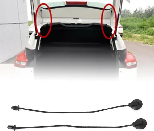 Vista 4 de Correa de fijación para estantes de paquetería, 2 piezas, cable de fijación para estante de paquetería, cadena CV6Z5846538A, repuesto para Focus MK3