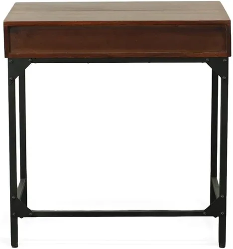 Vista 5 de Carolina Classic Raleigh Rustic Top RTA Escritorio de escritura en castaño/negro