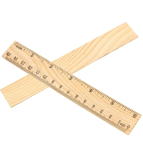 Vista 4 de 144 reglas de madera de 6 pulgadas, 5.9 in, 2 escalas de madera precisa, herramienta de medición de madera de doble cara para estudiantes