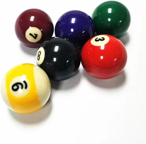 Vista 2 de Juego de bolas de billar de repuesto, tamaño mini de 1-1/2 pulgadas, 1.5 pulgadas, bolas de repuesto con bola de taco y bola de billar #8