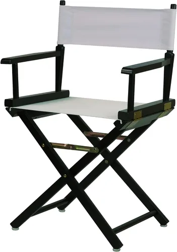 Vista 47 de Casual Home - Silla de director de 18 in, marco negro, lona negra, altura clásica Marco negro - Madera maciza