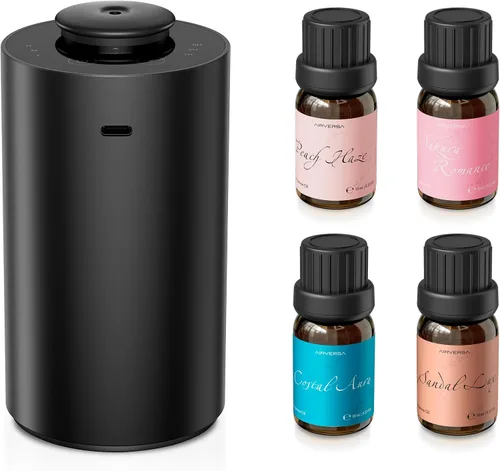 Vista 18 de Airversa - Difusor de aceites esenciales sin agua para aromaterapia en el hogar con 3 configuraciones de temporizador de cuenta regresiva o apagado