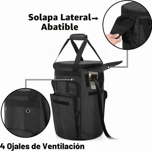 Vista 2 de samdew Bolsa de tanque de gas propano de 20 libras con función de mesa