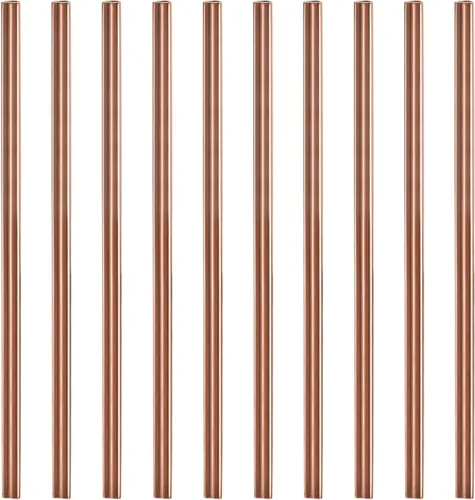 Vista 8 de uxcell 16 popotes de metal reutilizables, 8.5 pulgadas, con forma de corazón, popote de acero inoxidable para beber batido, bebidas frías, bebidas