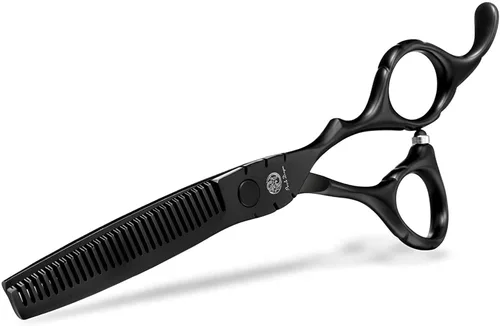 Vista 6 de Purple Dragon Profesional de Japón Juego de Tijeras de Peluquería 440C para Salón de Corte y Tijeras de Adelgazamiento para Barbería con Bolsa
