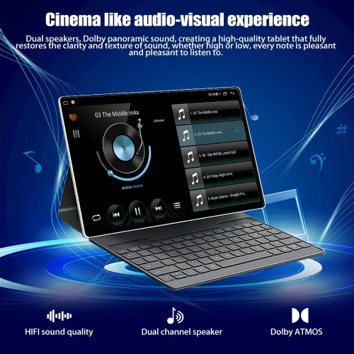 Vista 6 de Tablet de 10.1 pulgadas, tableta Android 12 con procesador Octa-Core, 20 GB de RAM 128 GB ROM, pantalla IPS HD de 1280 x 800, cámara dual de 5 MP+8