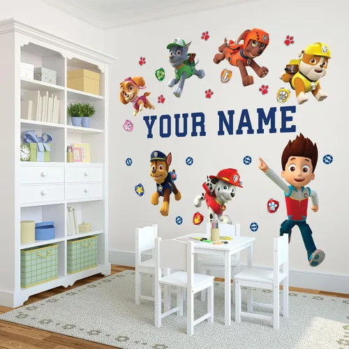 Vista 3 de Oliver's Labels Calcomanía de Pared Personalizada Premium de Tamaño Real para Decoración de Habitación de Niños - Despegar y Pegar, Extraíble