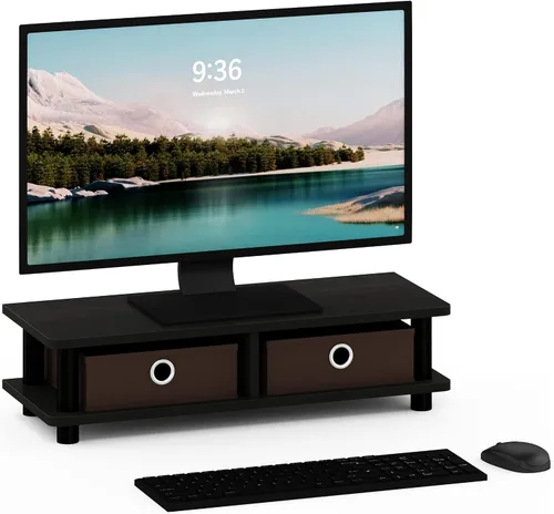 Vista 12 de Furinno Turn-N-Tube Soporte elevador para monitor, americano, tubos de acero inoxidable