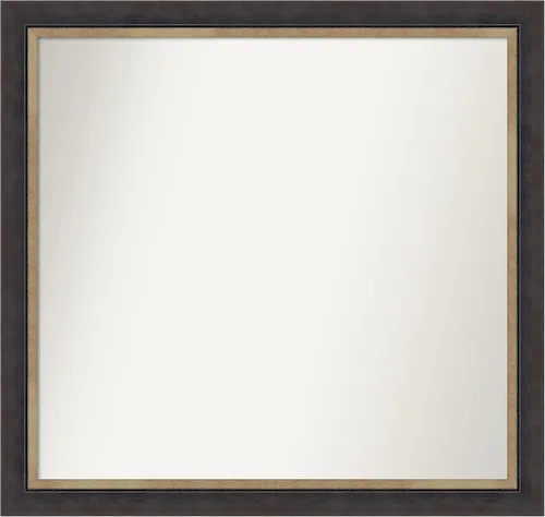 Vista 334 de Amanti Art Espejo personalizado, espejo de baño negro Astor, espejo de pared o espejo de tocador de baño sobre el fregadero (25 x 25 pulgadas)