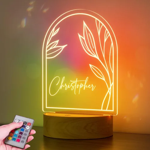 Vista 13 de Luz de noche personalizada con nombre de bebé para niños, niñas, niños, decoración de guardería con estrellas y nubes de acrílico - Incluye control