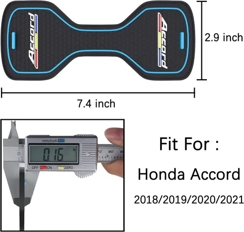 Vista 3 de Portavasos para automóvil compatible con accesorios Accord, posavasos impermeables, tapete antideslizante para portavasos de automóvil para Accord
