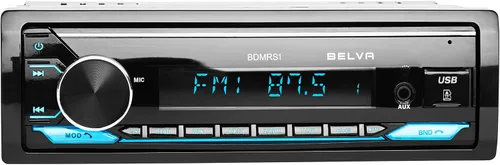 Vista 2 de Belva BDMRS1 Solo DIN Bluetooth Receptor estéreo para coche con delantero/trasero