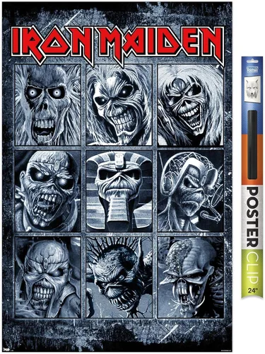 Vista 13 de Trends International Iron Maiden - Grid Wall Poster, 14.725" x 22.375", Barnwood Framed Version