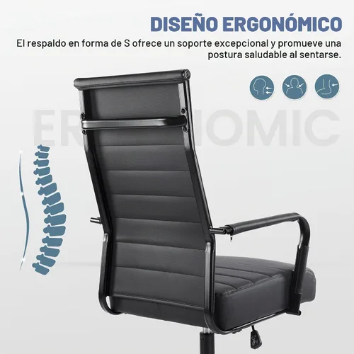 Vista 4 de JOMEED Silla de escritorio de oficina,Silla de sala de conferencias Marco negro